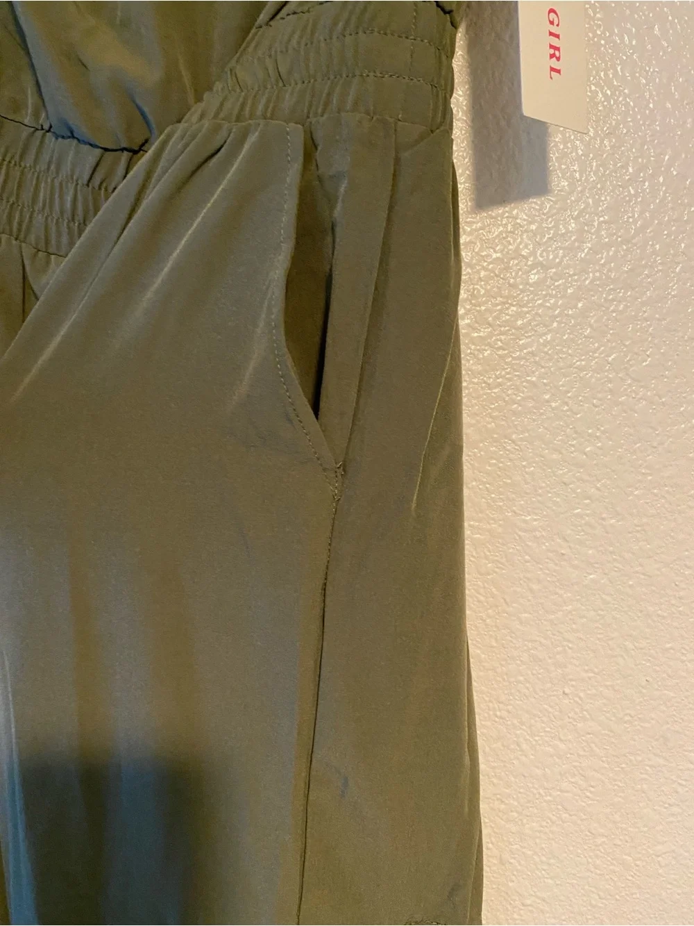 Urban Girl Strapless Olive Wide-Leg Cargo Jumpsuit Size M - Picture 9 of 11